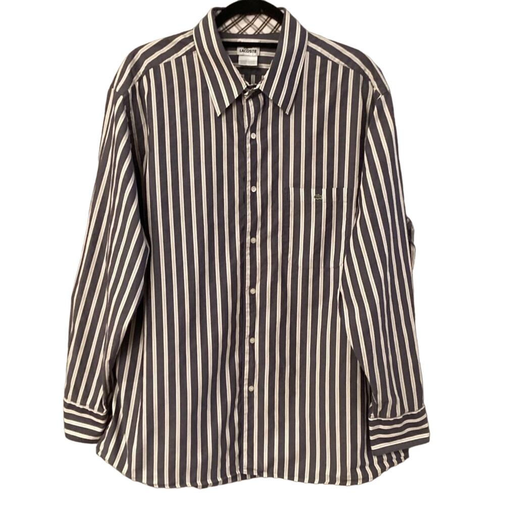 Men’s Sze 46 Lacoste Long Sleeve Button Down Shirt-Excellent Preowned Condition